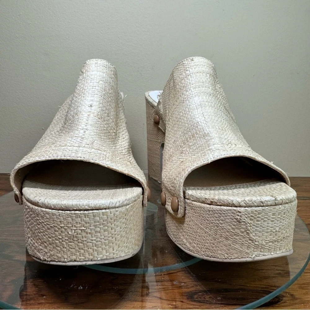 Dolce Vita Emol Heels Natural Raffia